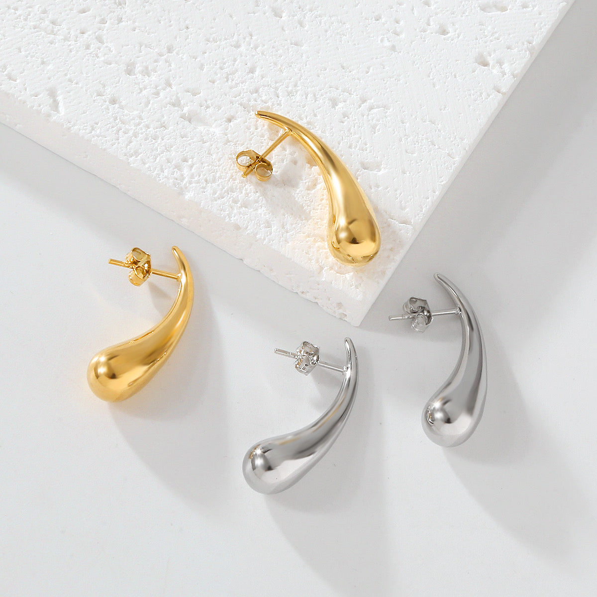 Gold Droplet Earrings