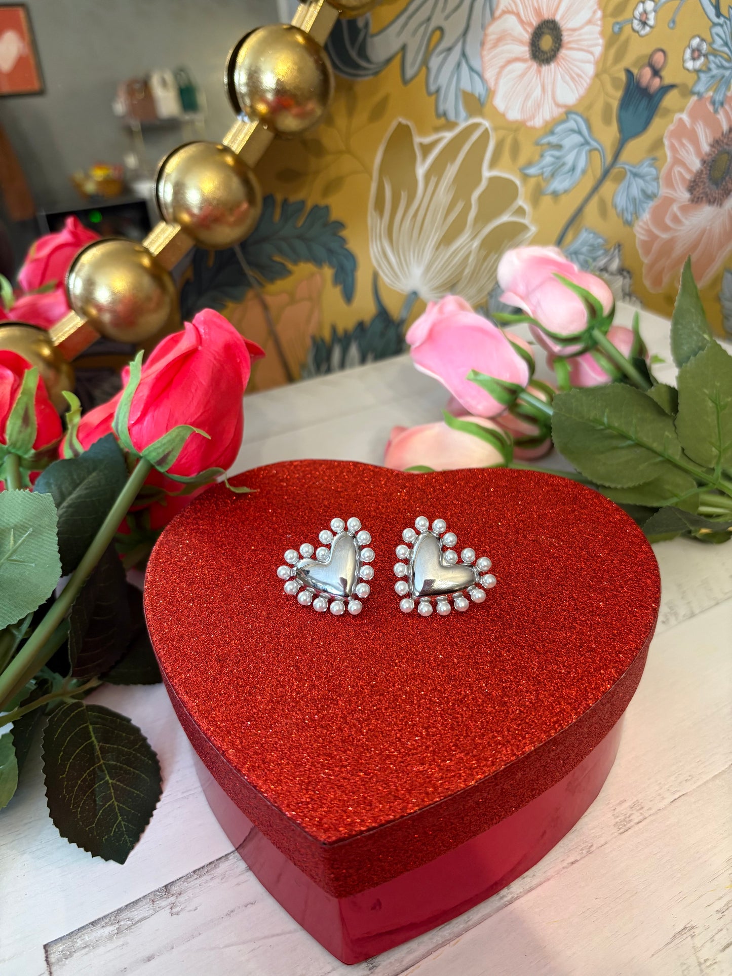 Silver Heart Earrings