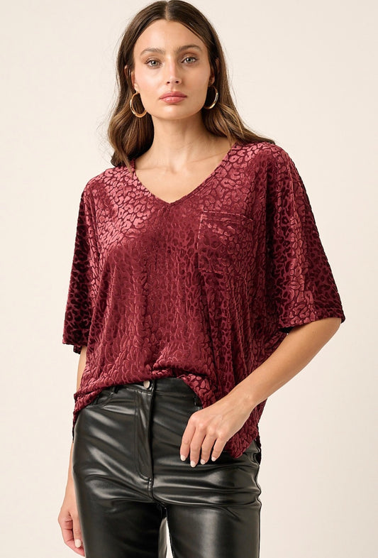 Leopard Velvet Top