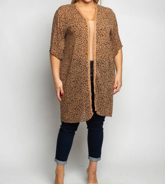 The Leopard Chiffon Cardigan