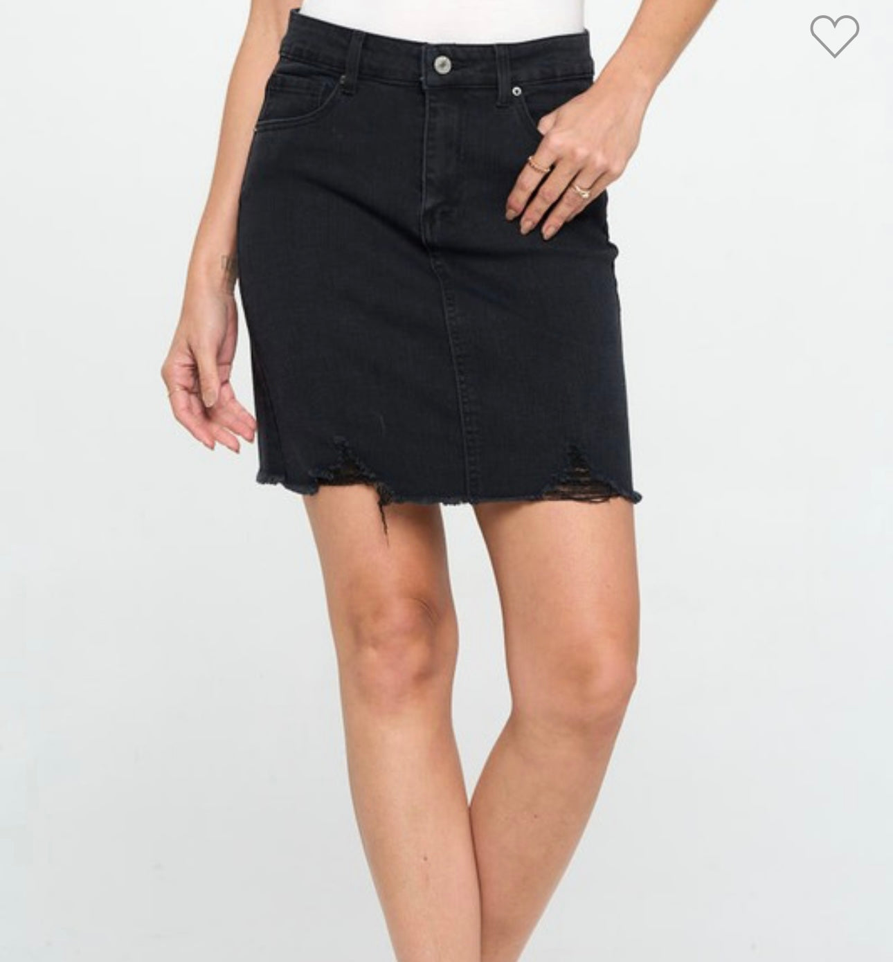 Black Jean Skirt