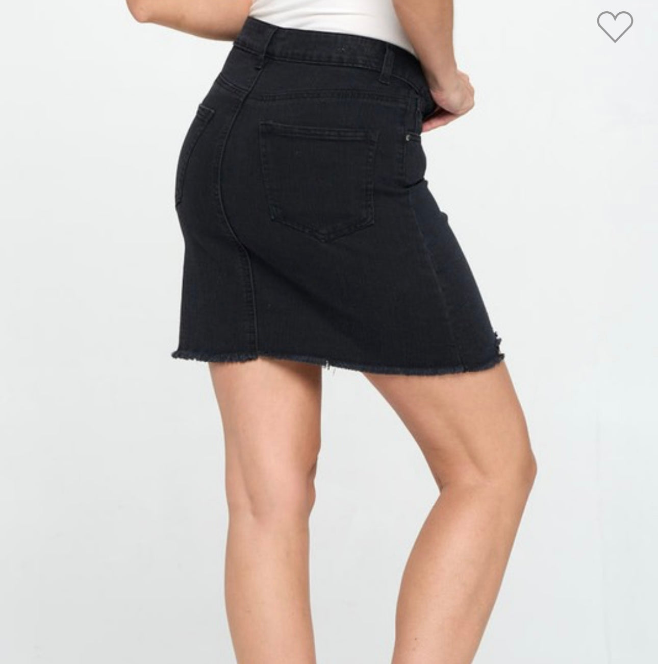 Black Jean Skirt