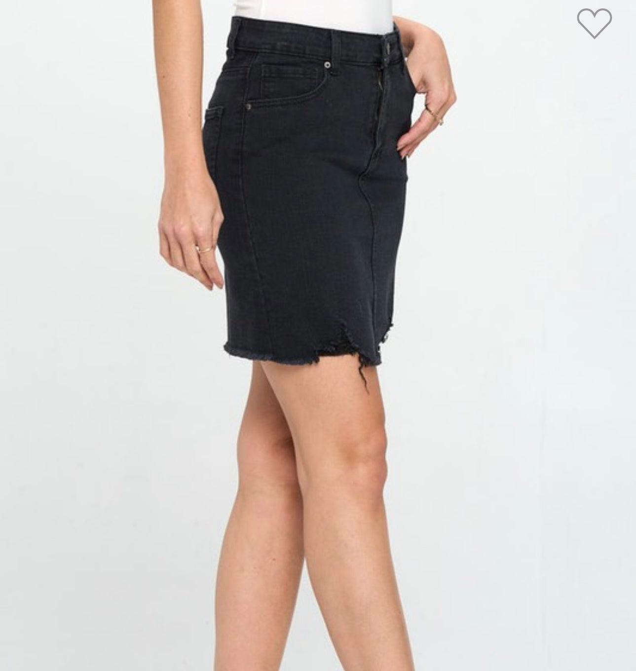 Black Jean Skirt